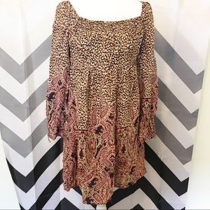 Mauve peasant dress